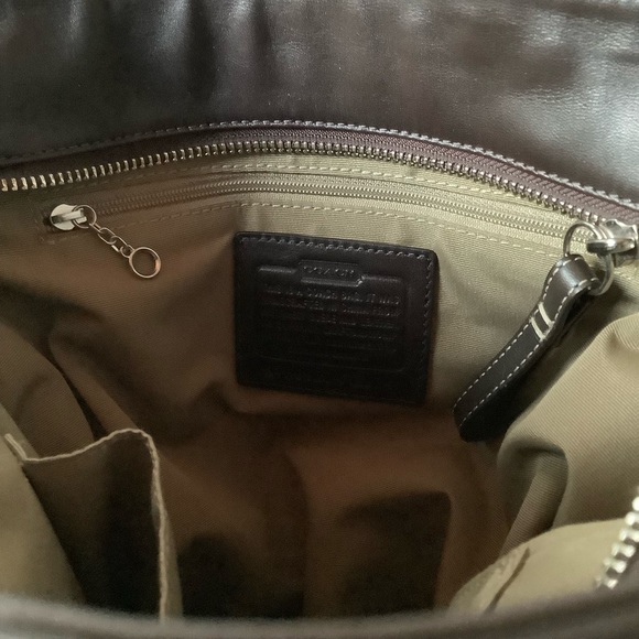 Beautiful Coach F12834 Dark Chocolate Suede Shopper Tote Shoulder Bag - Picture 9 of 11